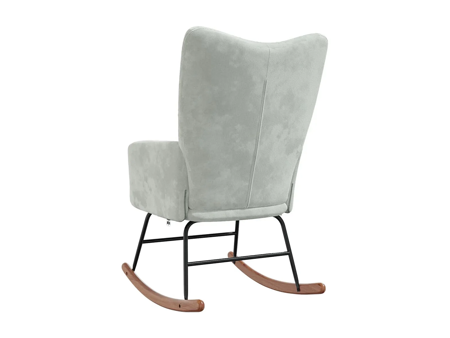 Chaise à bascule Gris clair Velours