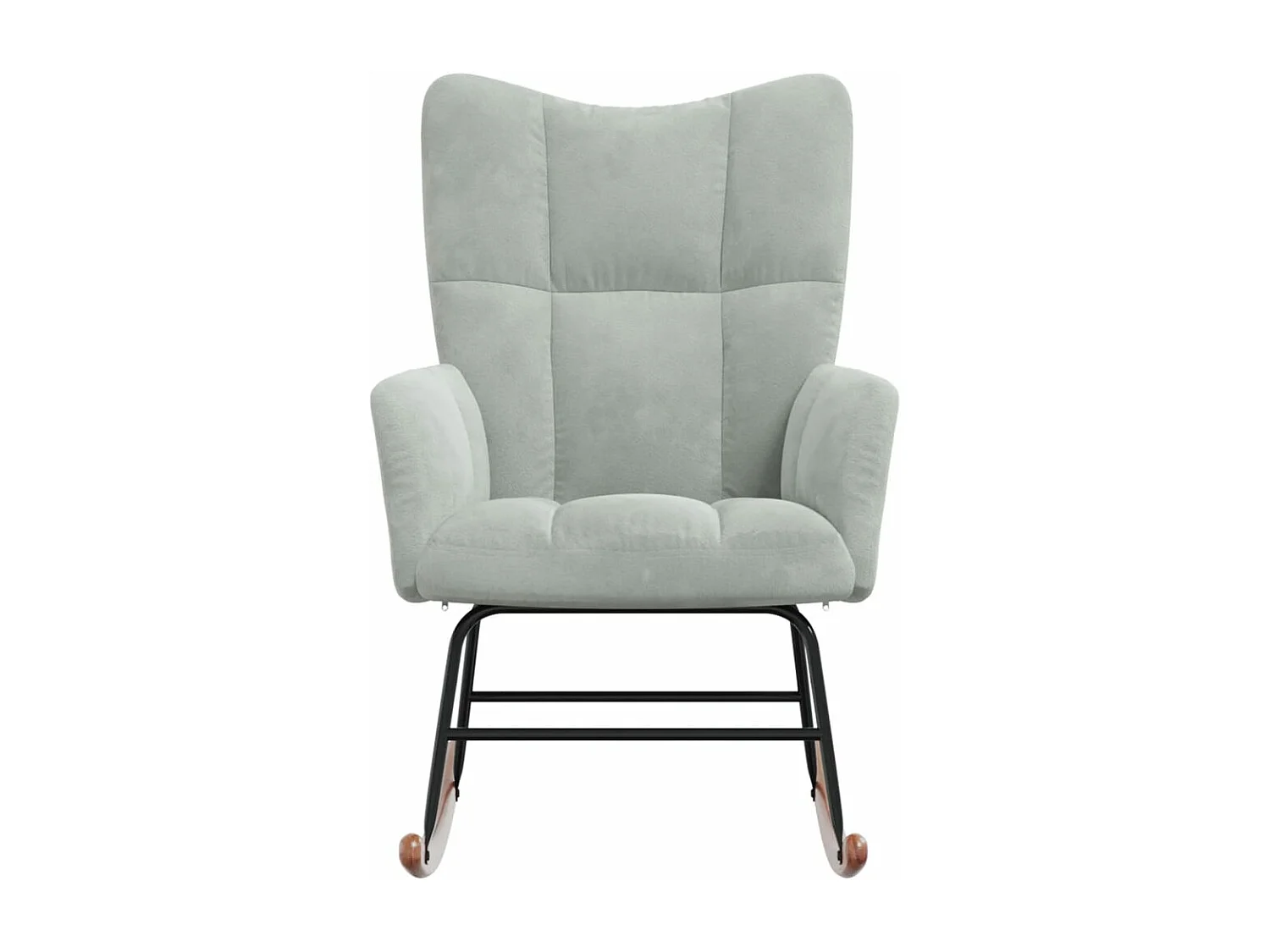 Chaise à bascule Gris clair Velours