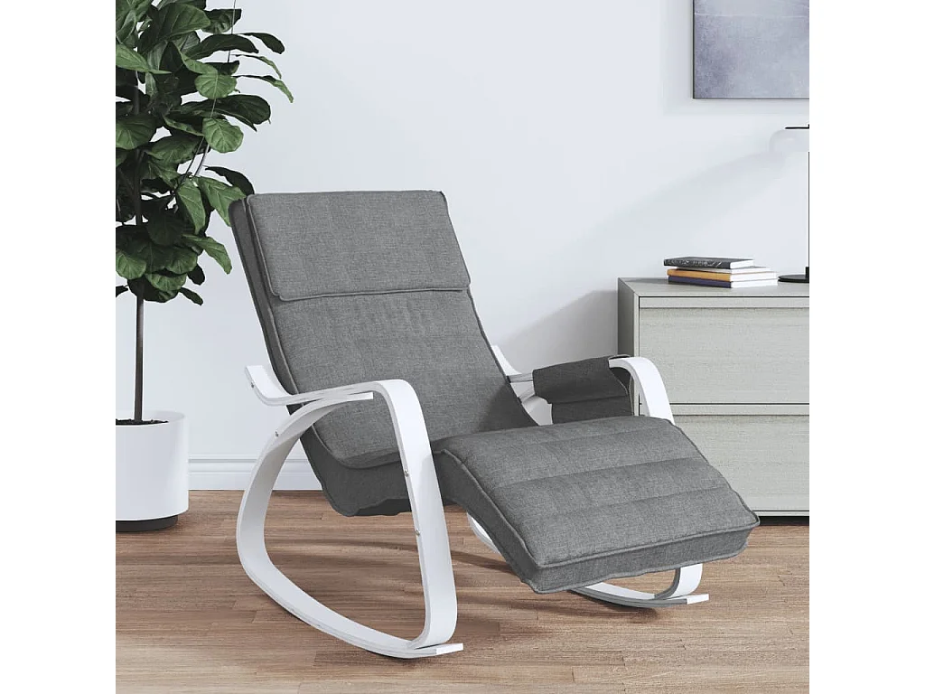 Cadeira de balanço Tecido cinza escuro