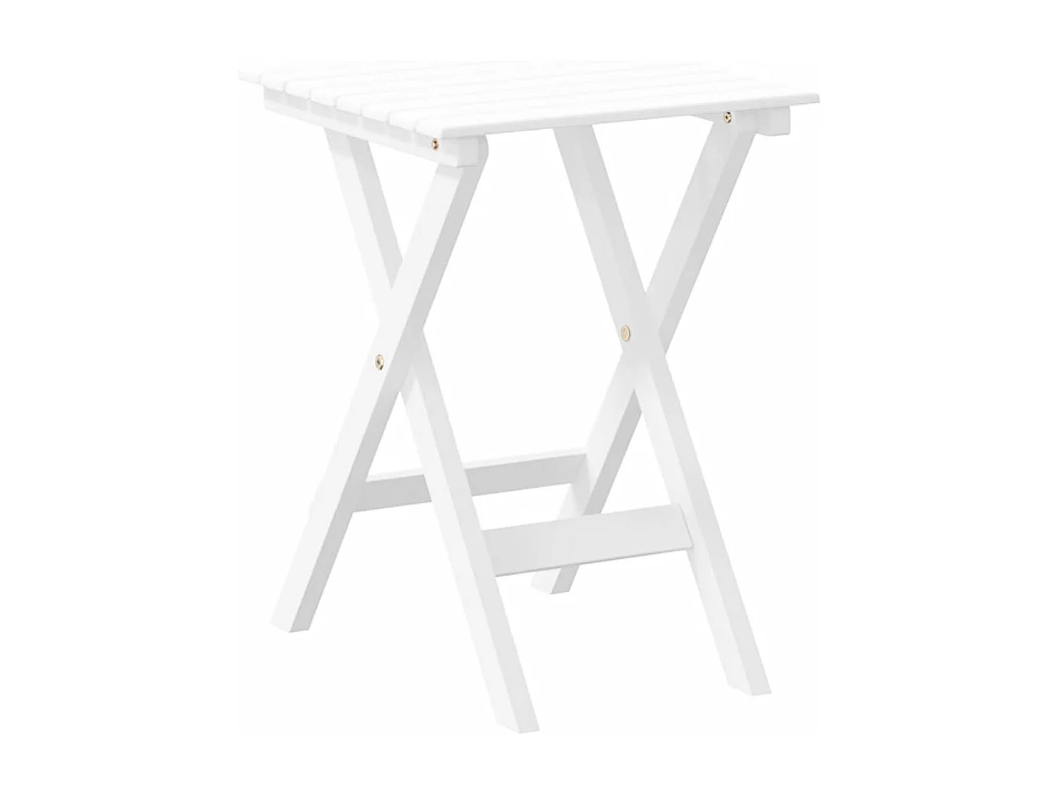 Chaise à bascule avec table pliable blanc bois massif peuplier