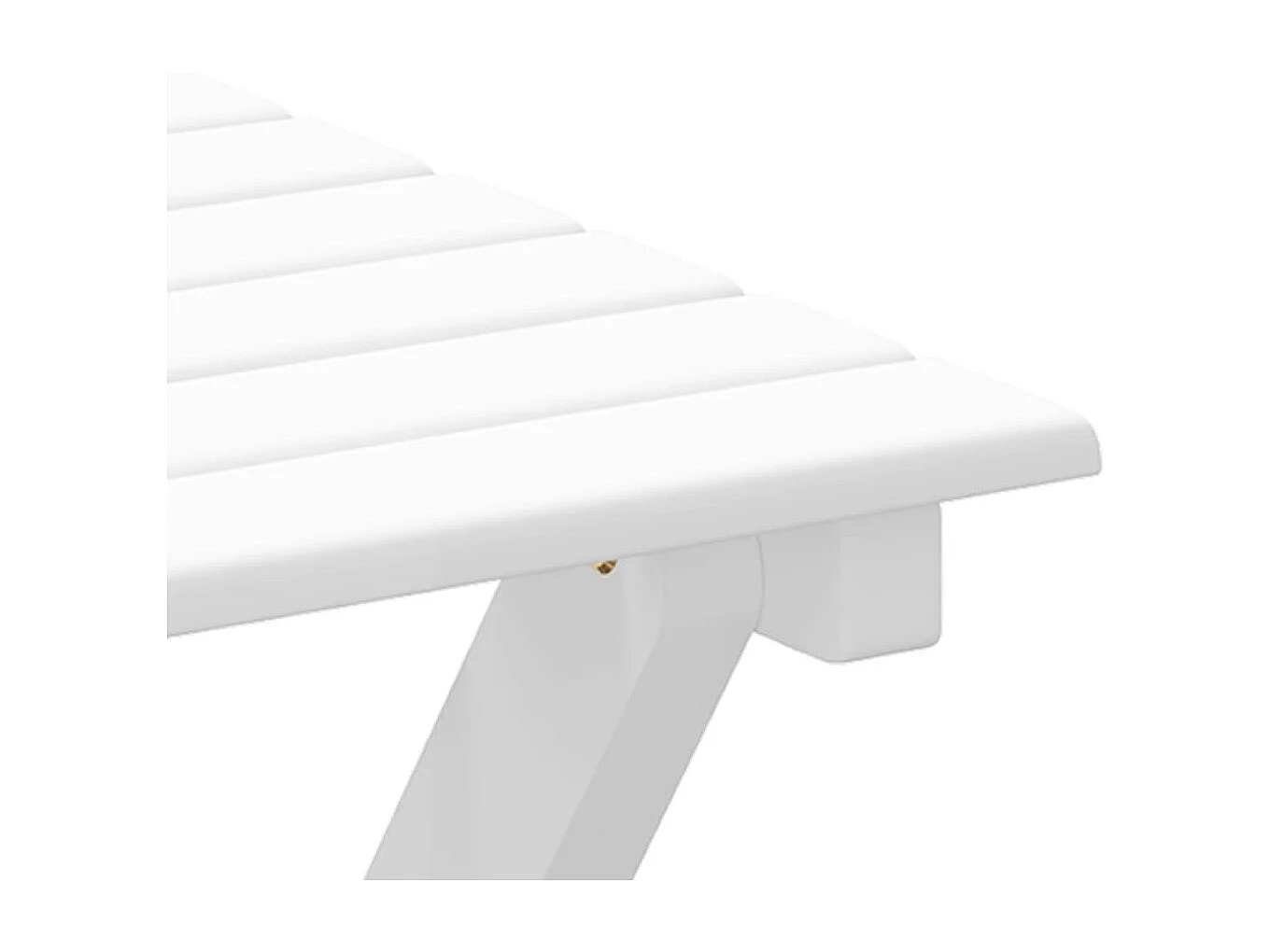 Chaise à bascule avec table pliable blanc bois massif peuplier