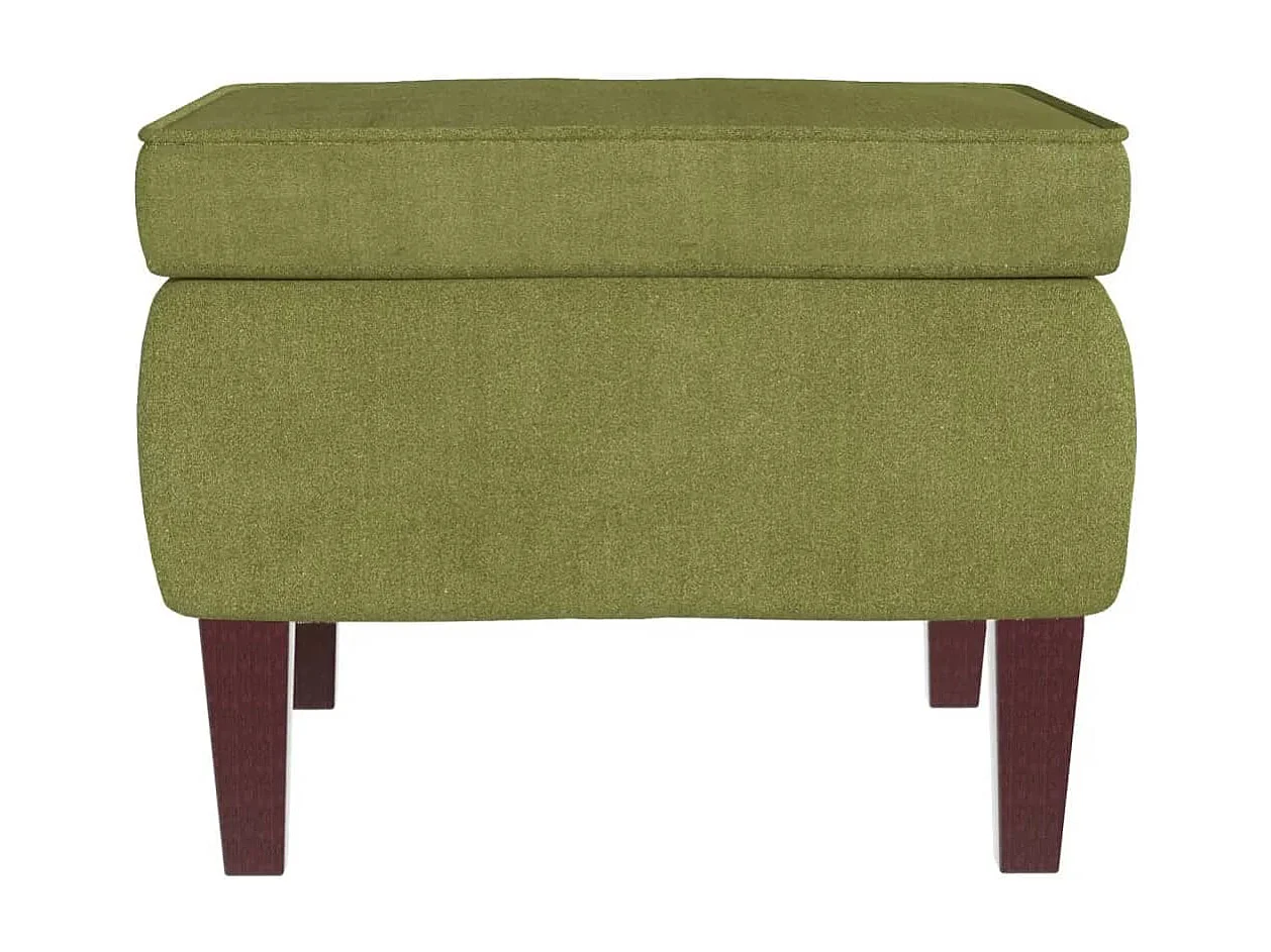 Chaise à bascule avec pieds en bois et tabouret Vert clair