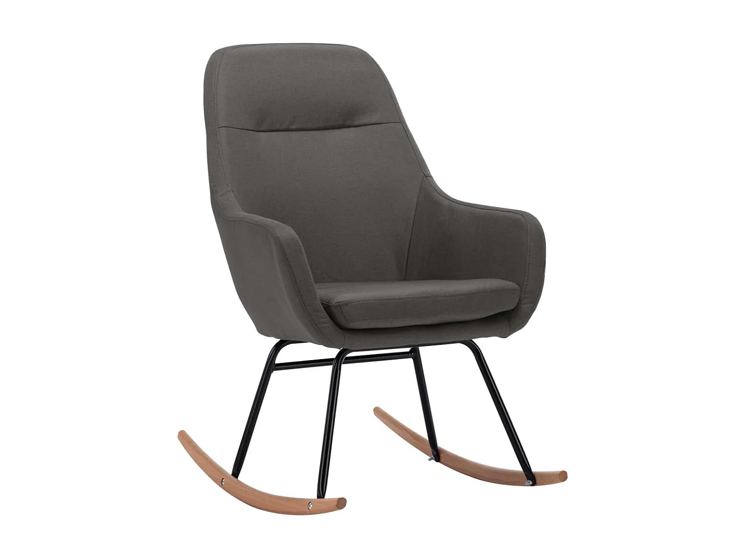 Chaise à bascule Gris foncé Tissu