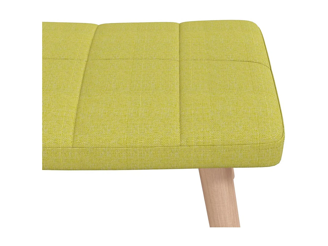 Schaukelstuhl mit Hocker aus grünem Stoff