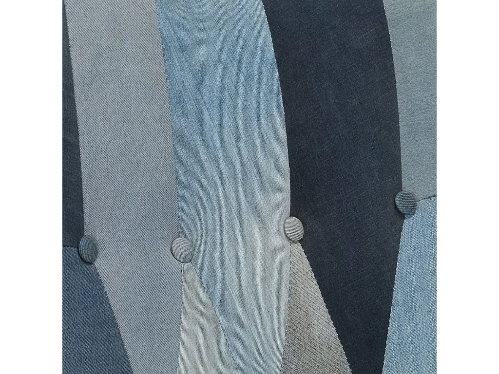 Schaukelstuhl Denim Blue Patchwork Canvas