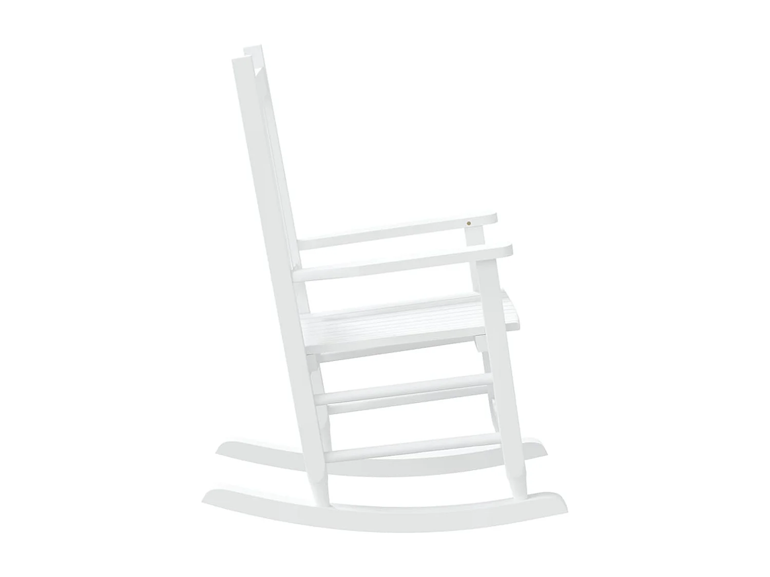 Set di 2 sedie a dondolo per bambini in legno massello di pioppo bianco