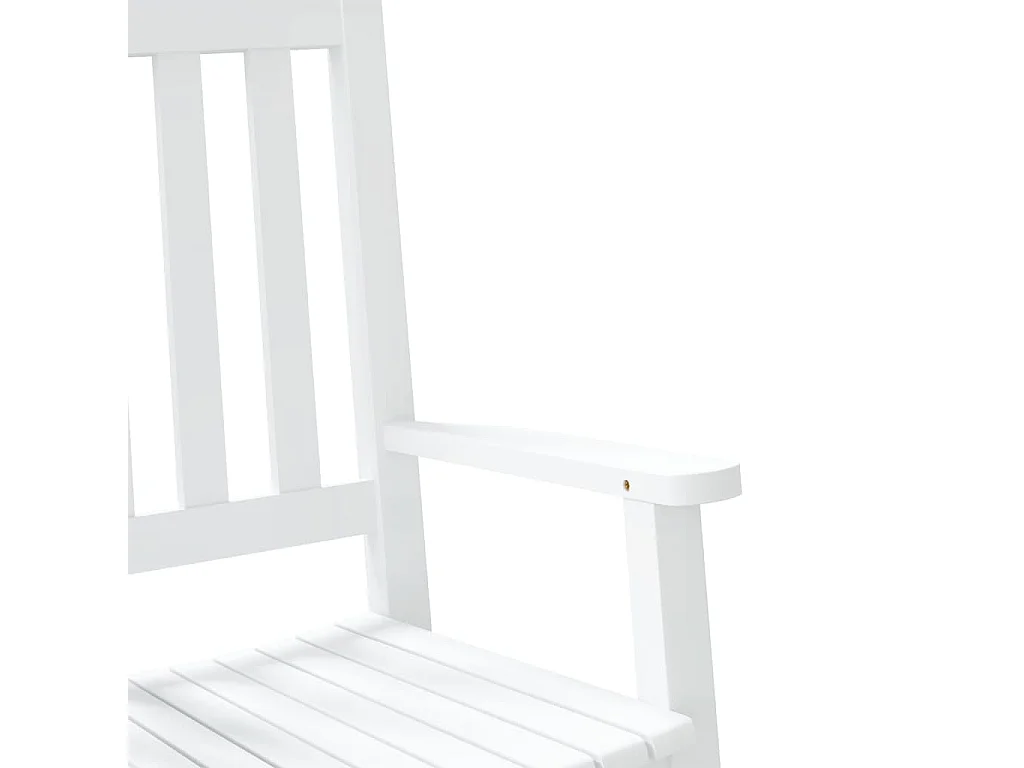 Set di 2 sedie a dondolo per bambini in legno massello di pioppo bianco