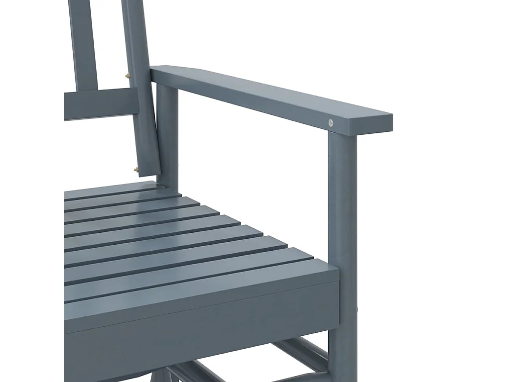 Graue Schaukelbank 118x70x104,5 cm aus massivem Pappelholz