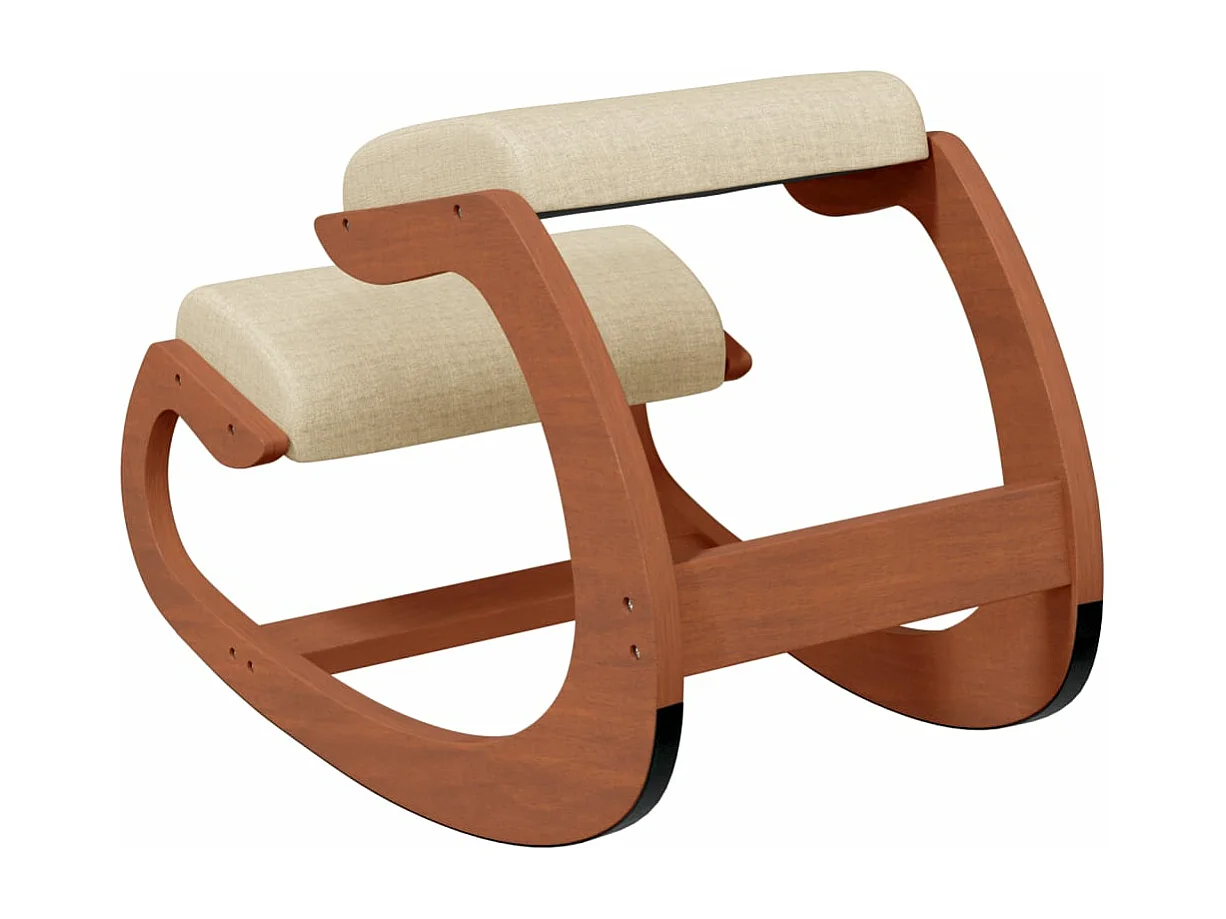 Cremefarbener Kniestuhl 55x84x55 cm, Birkensperrholz