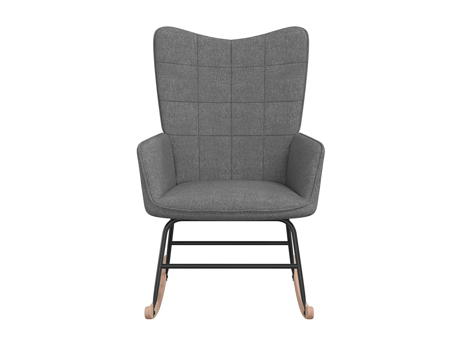 Chaise à bascule Gris foncé Tissu