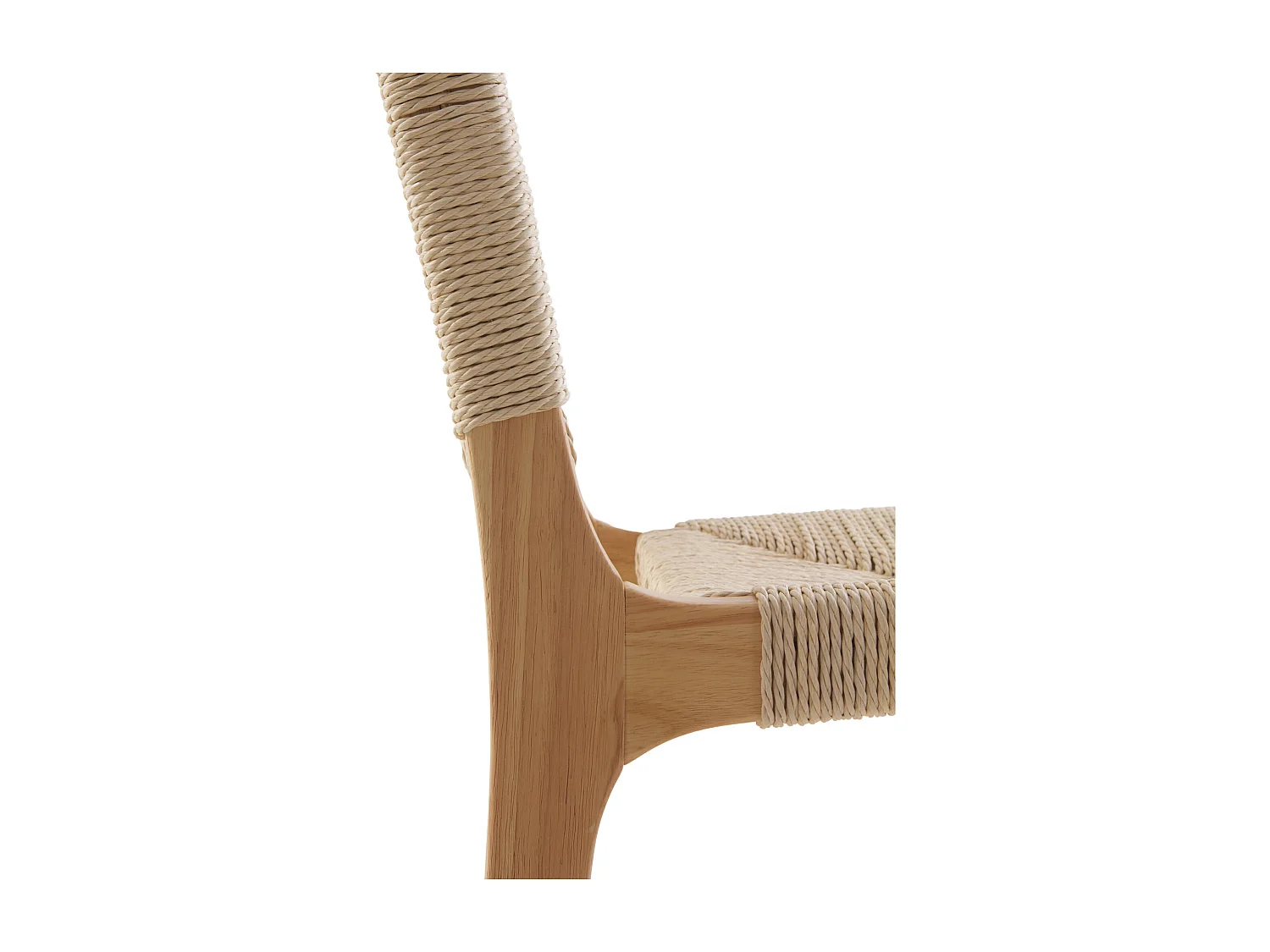 pack 2taburetes madera de hevea con asiento y respaldo trenzado