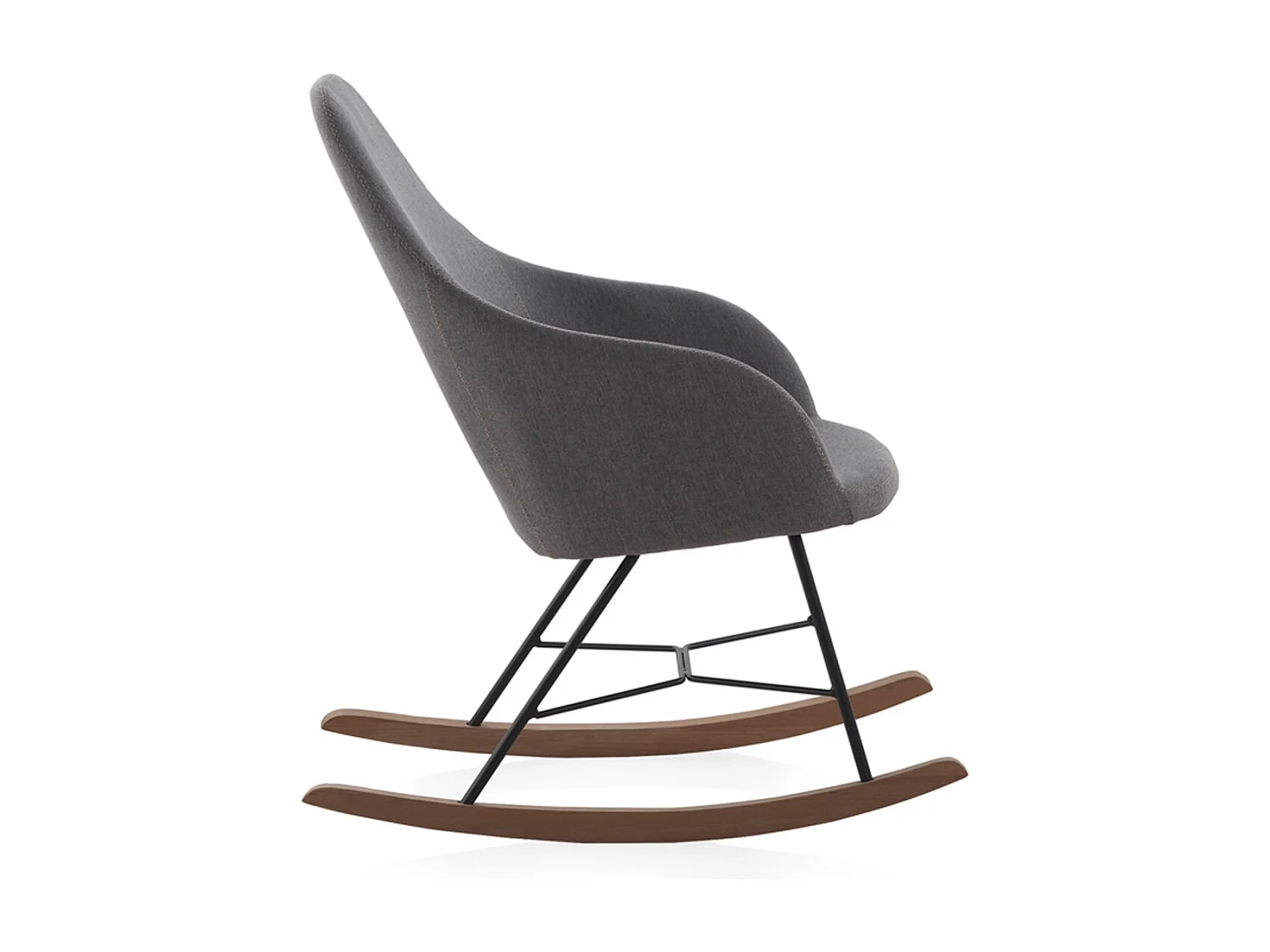 Tavolino in legno di olmo antico con gambe in metallo