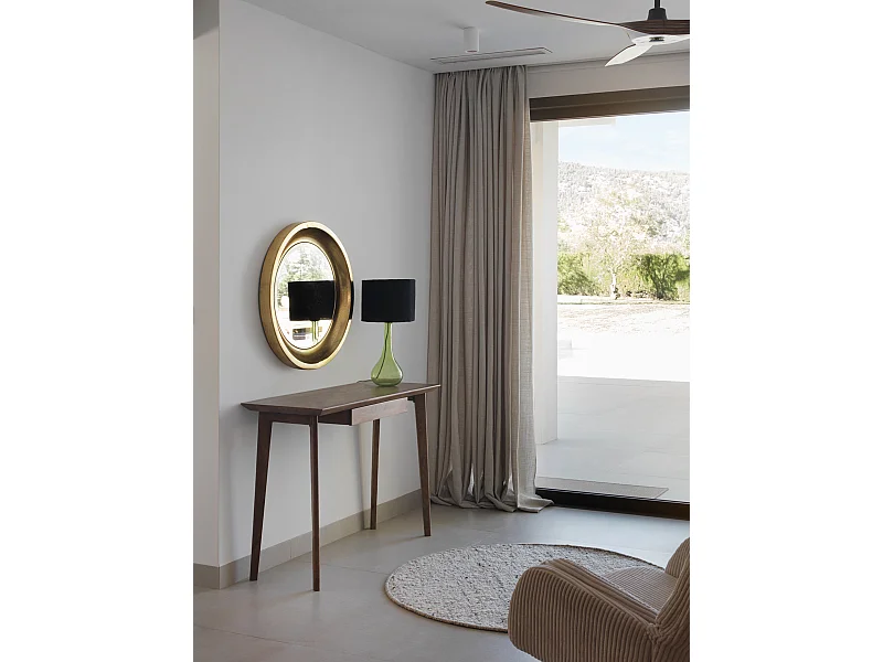 Consolle con un cassetto in legno massiccio di acacia