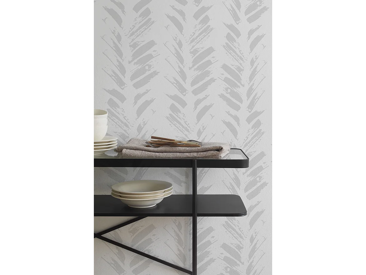 Schwarze Metallkonsole mit Glasplatte