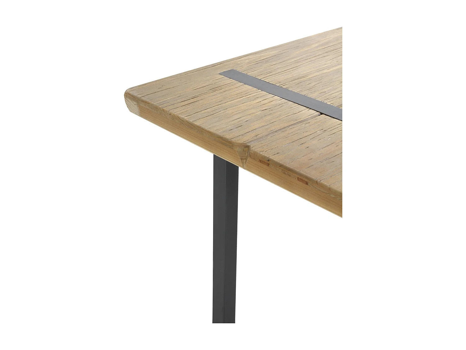 Konsole aus Metall mit Holzplatte