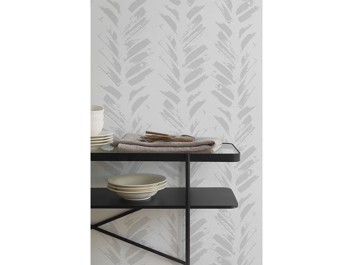 Console en métal noir avec plateau en verre