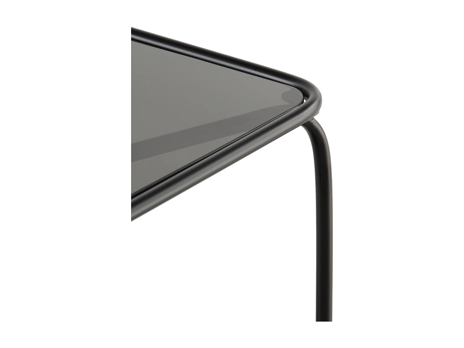 Table console en métal avec verre