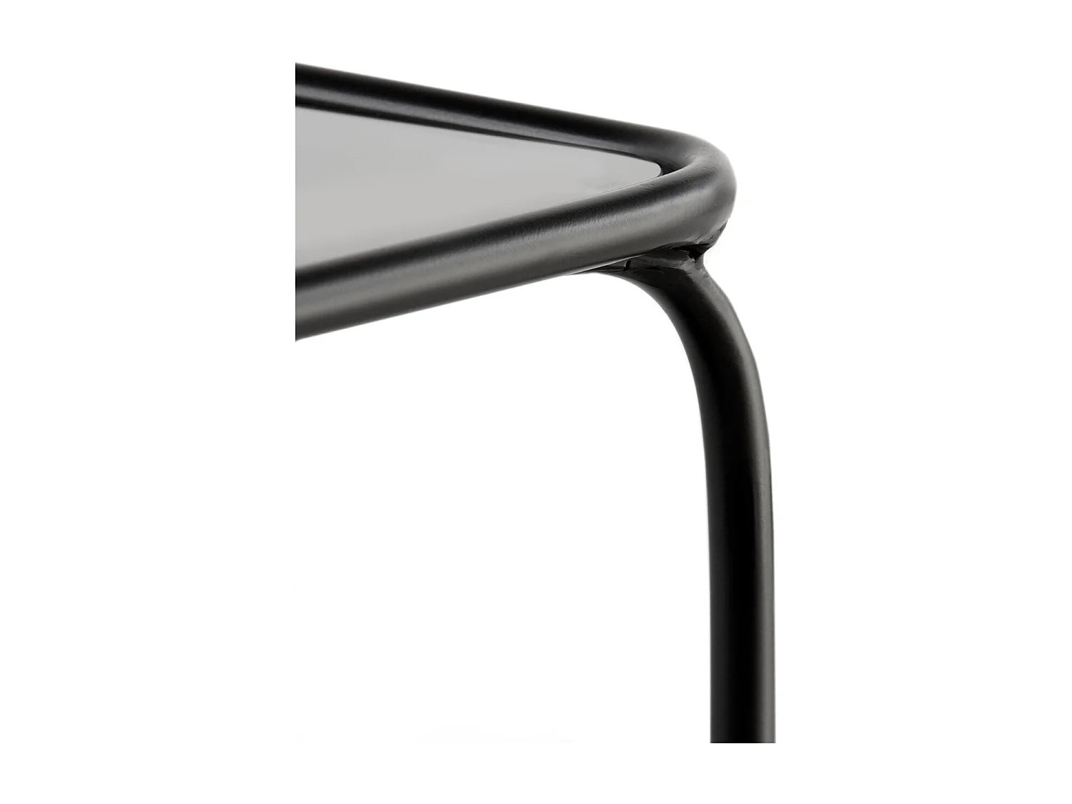 Table console en métal avec verre