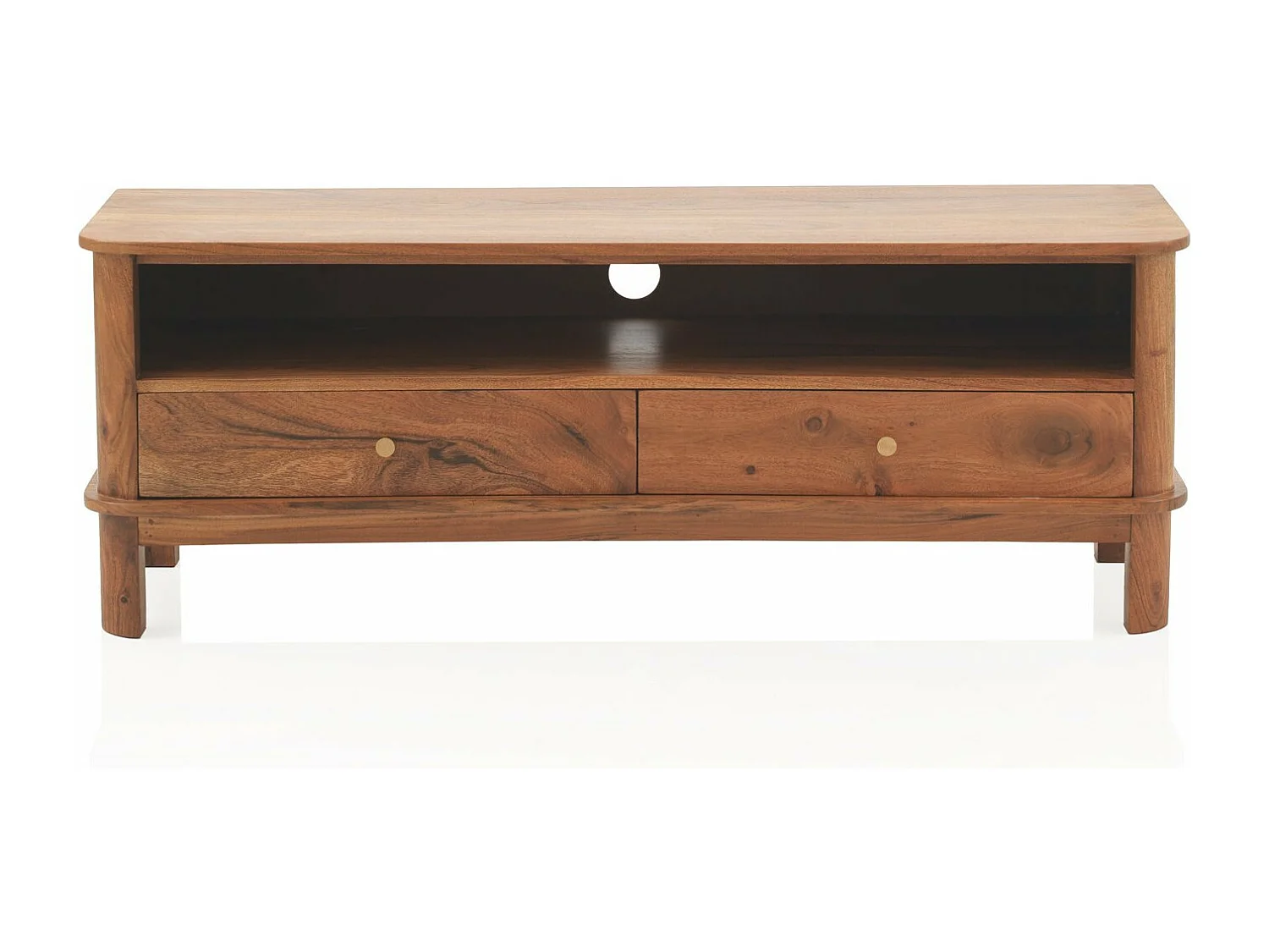 Meuble TV en acacia naturel