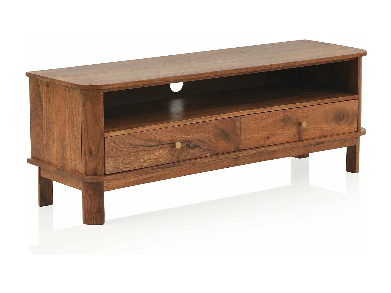 Meuble TV en acacia naturel