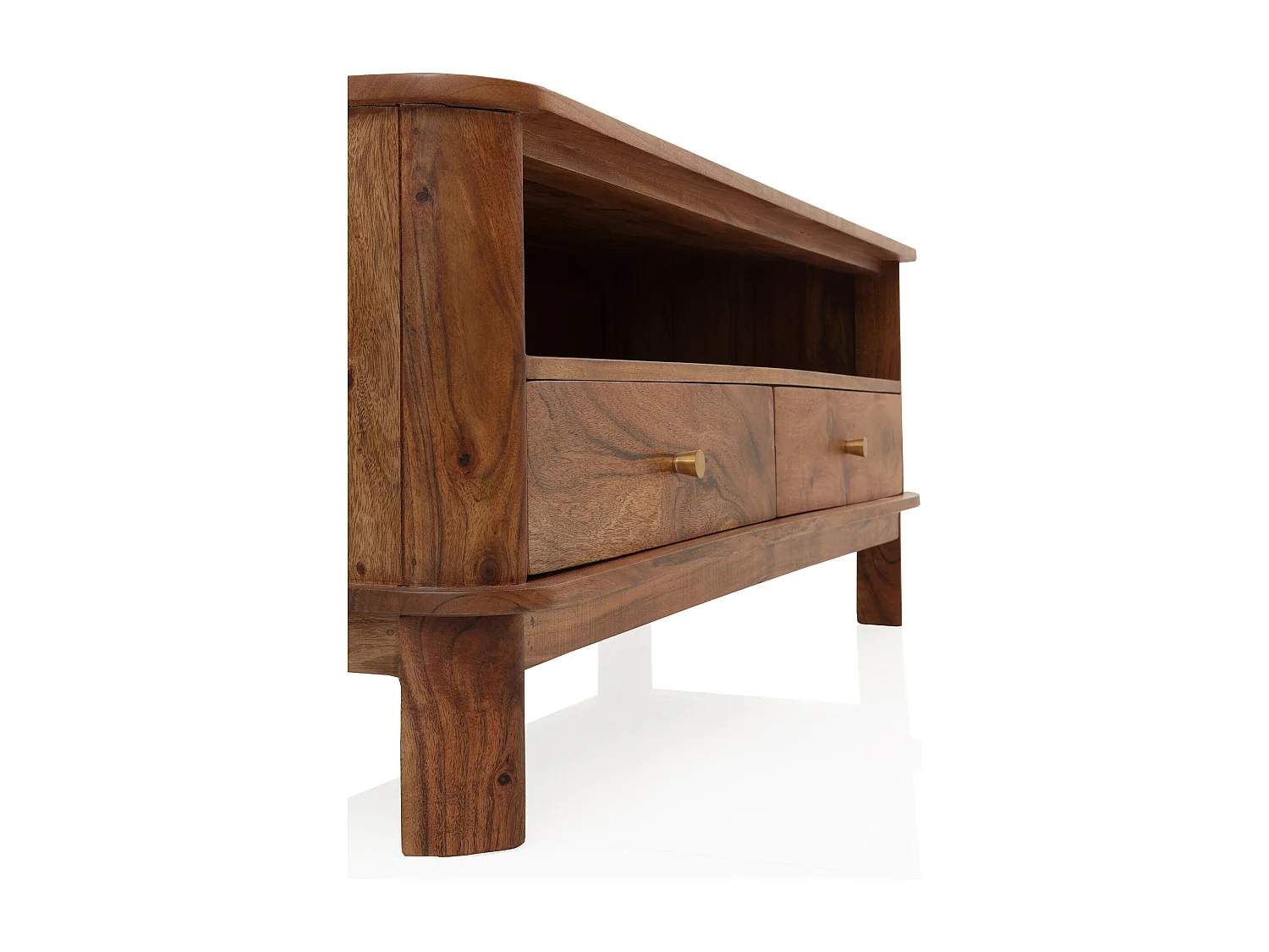 Meuble TV en acacia naturel