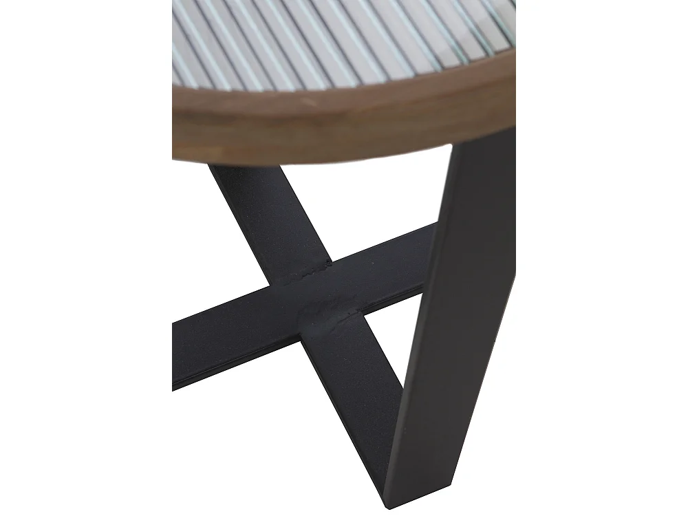 Set 2 mesas centro redondas con cristal