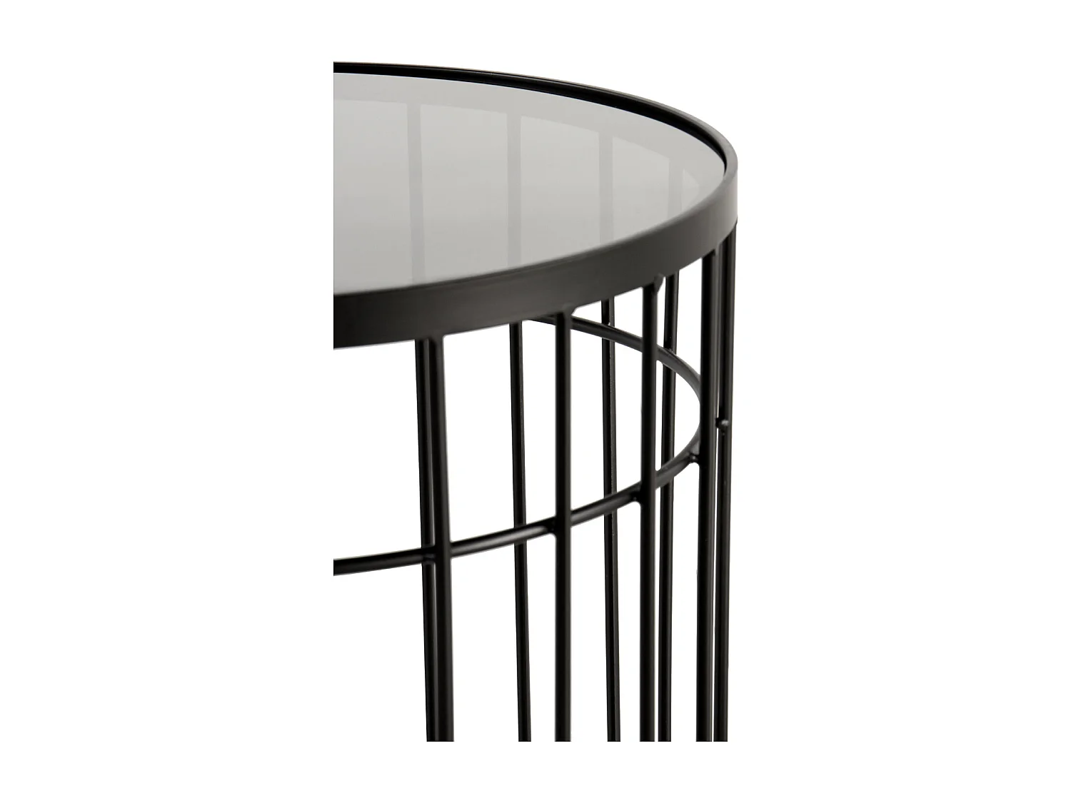 2er Set Metallbeineeistelltischen mit Glas