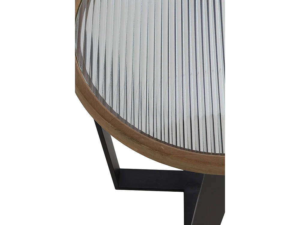 Set 2 mesas centro redondas con cristal