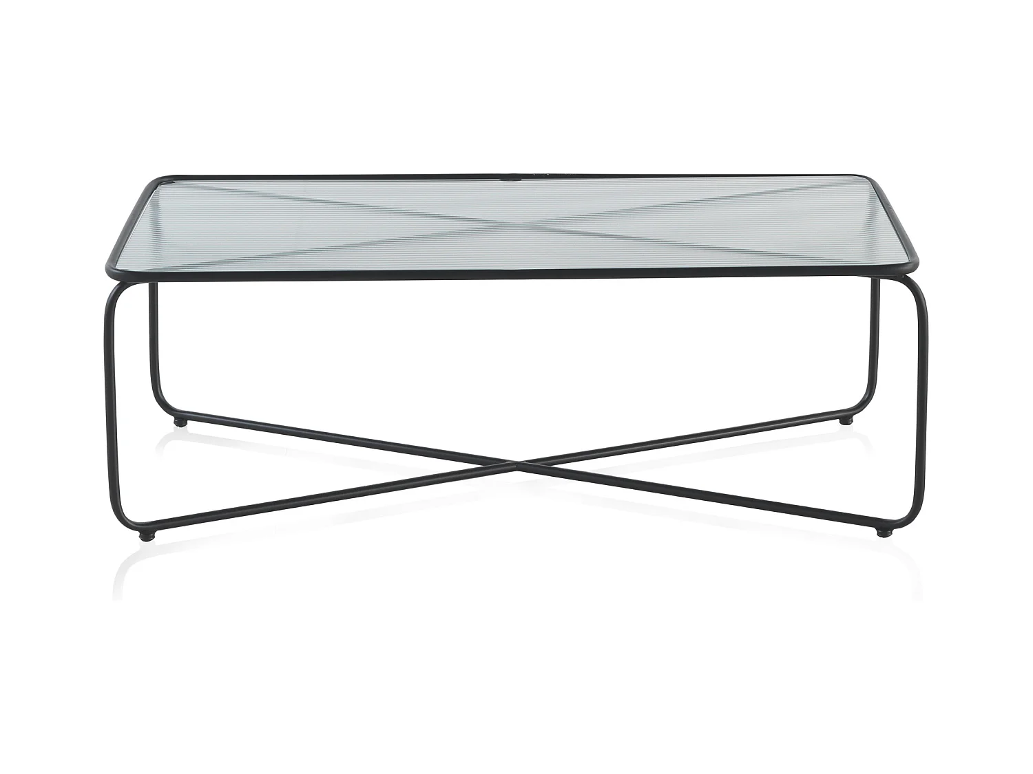 Table basse en métal avec verre