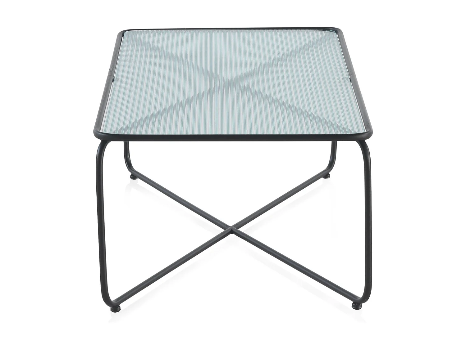 Table basse en métal avec verre