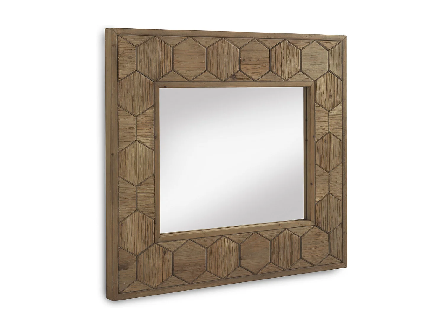 Miroir carré en frêne