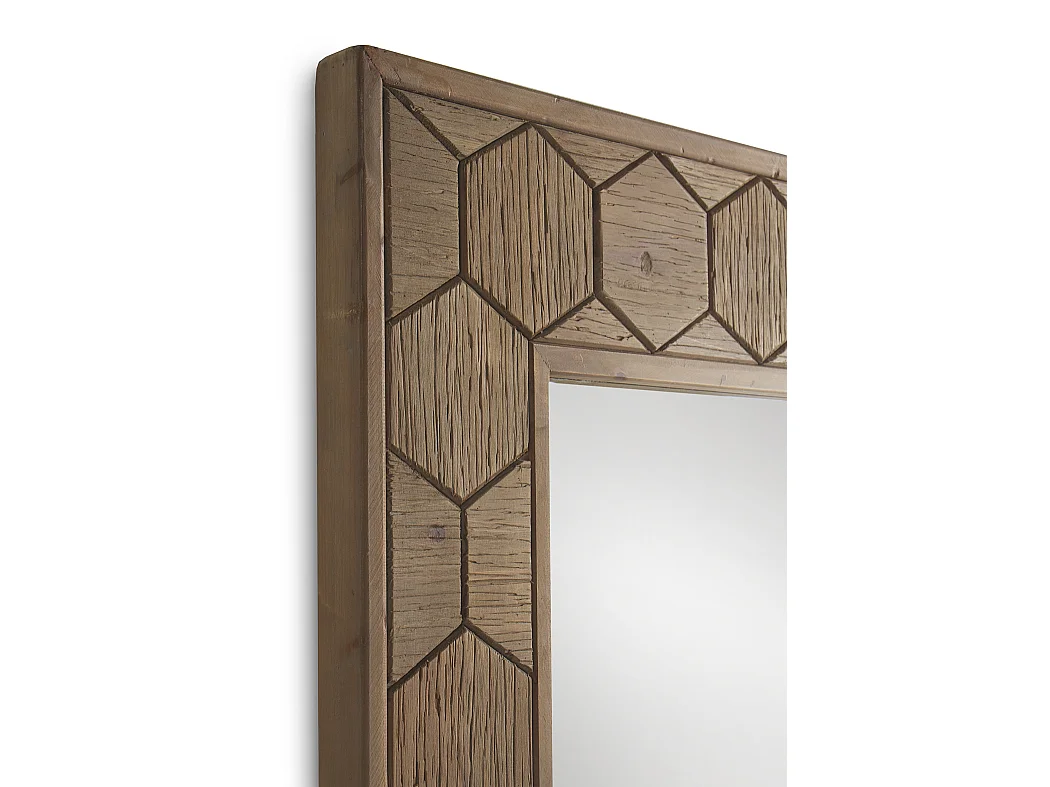 Miroir carré en frêne