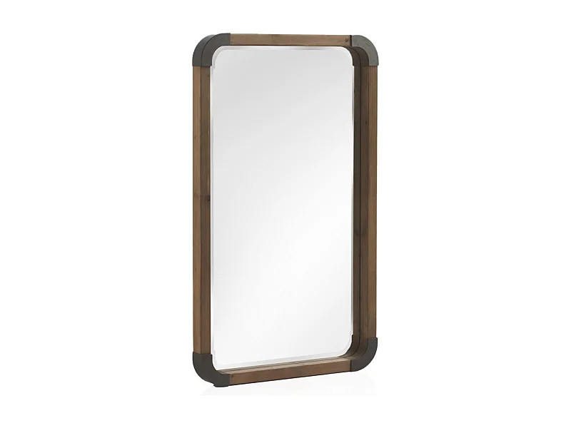 Miroir en bois avec bords en métal 67x113 cm