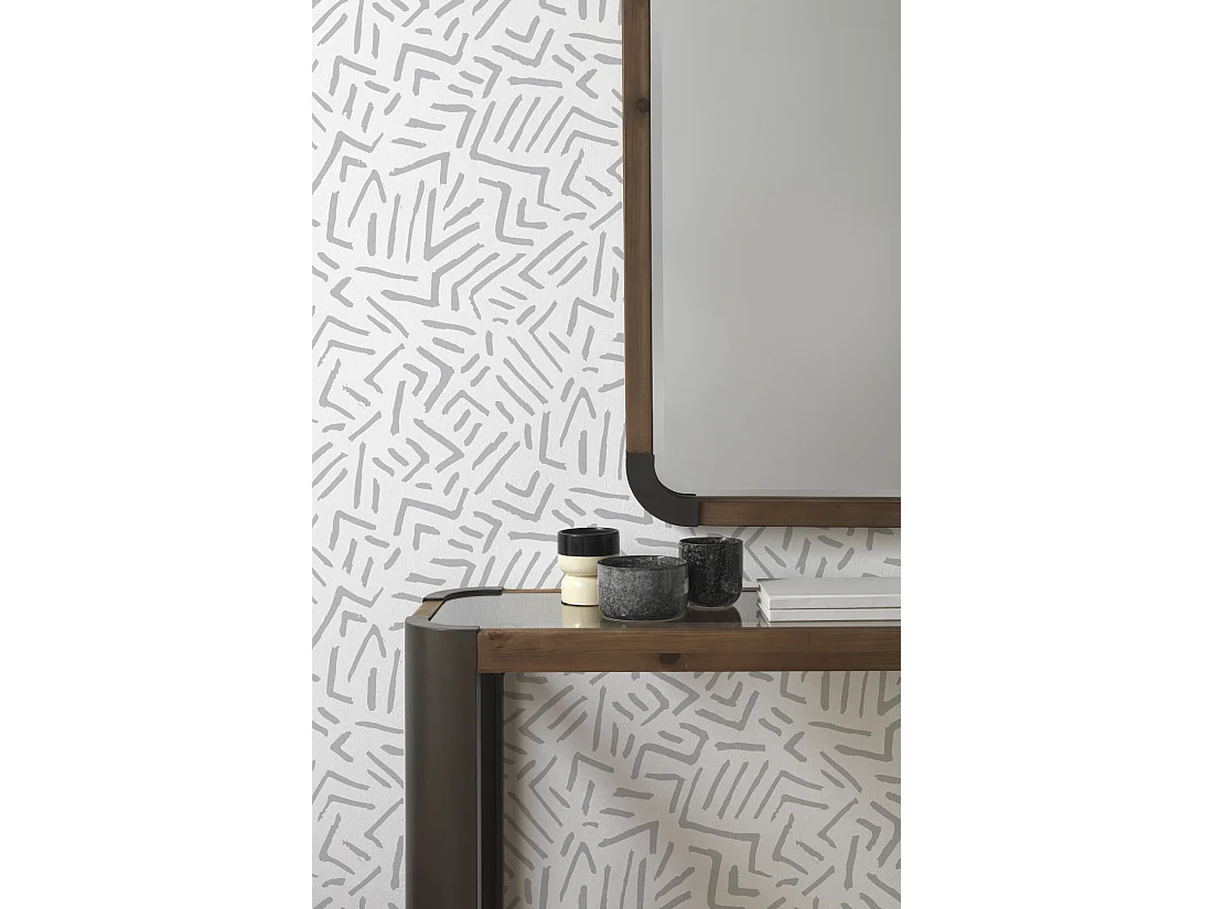 Espejo de madera con cantos de metal 67x113 cm