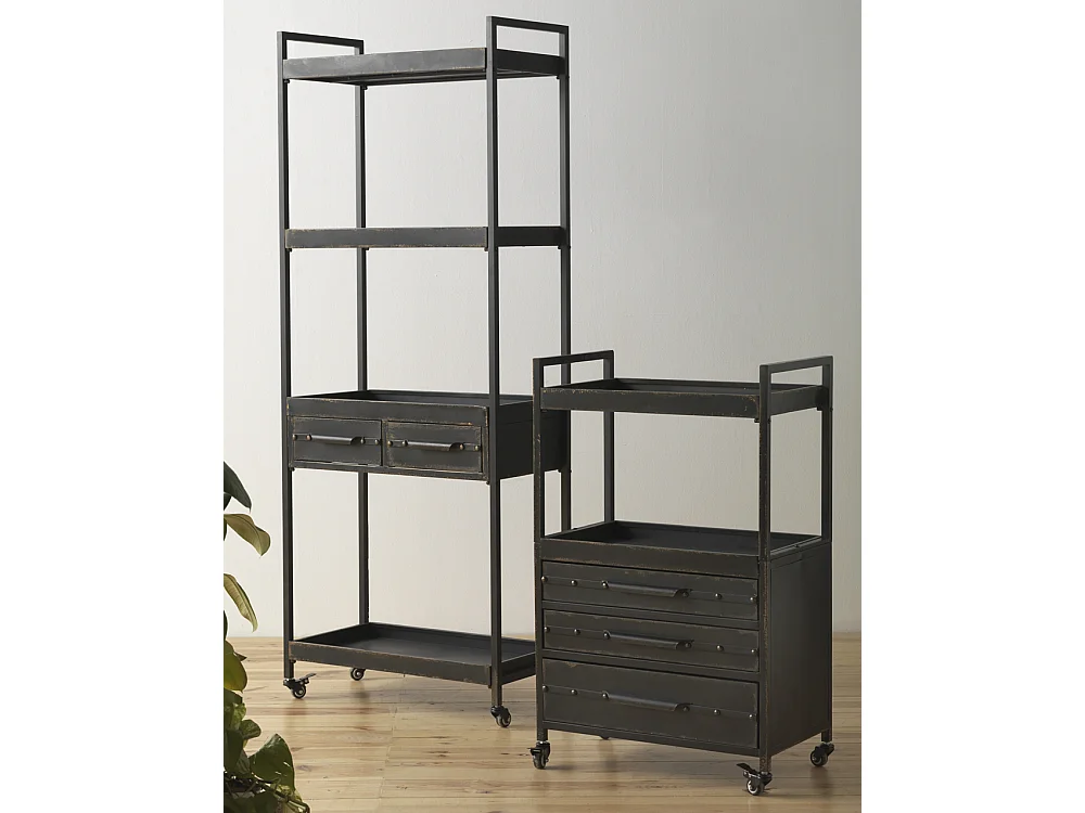 Escritorio 4 cajones estructura metal