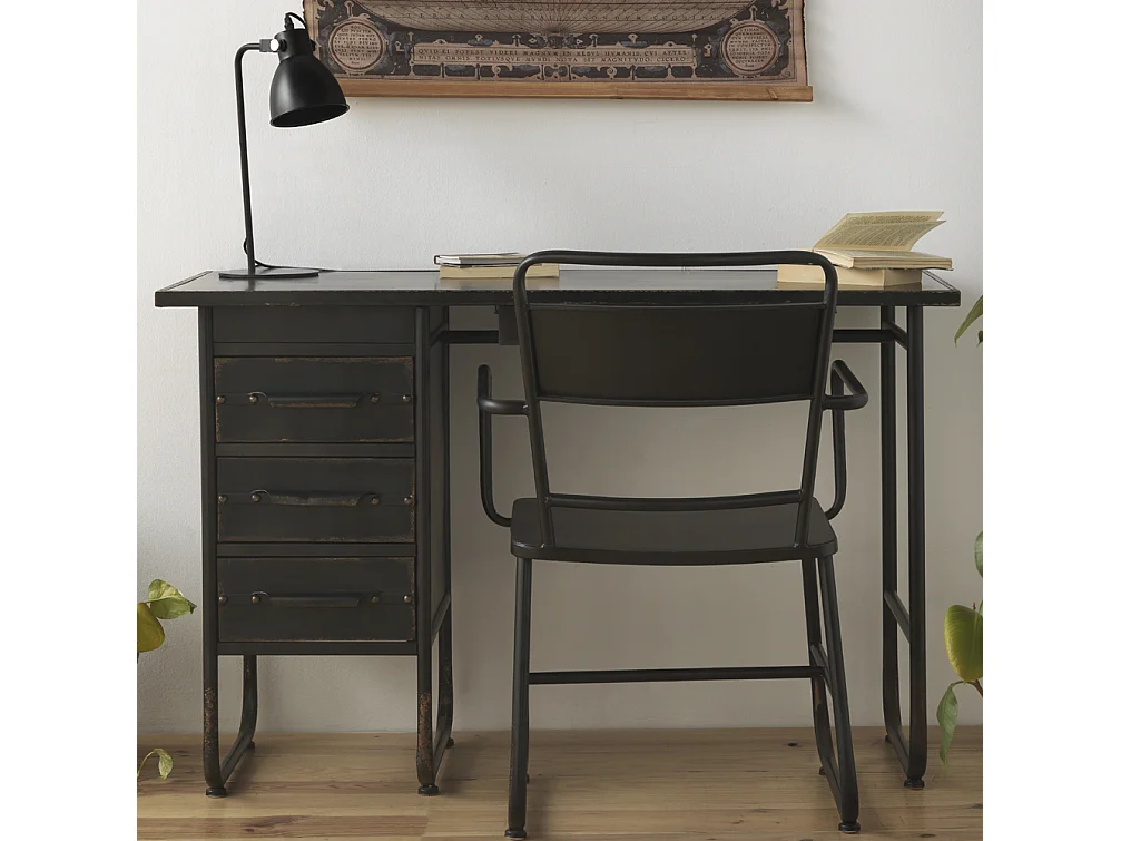 Scrivania 4 cassetti struttura in metallo