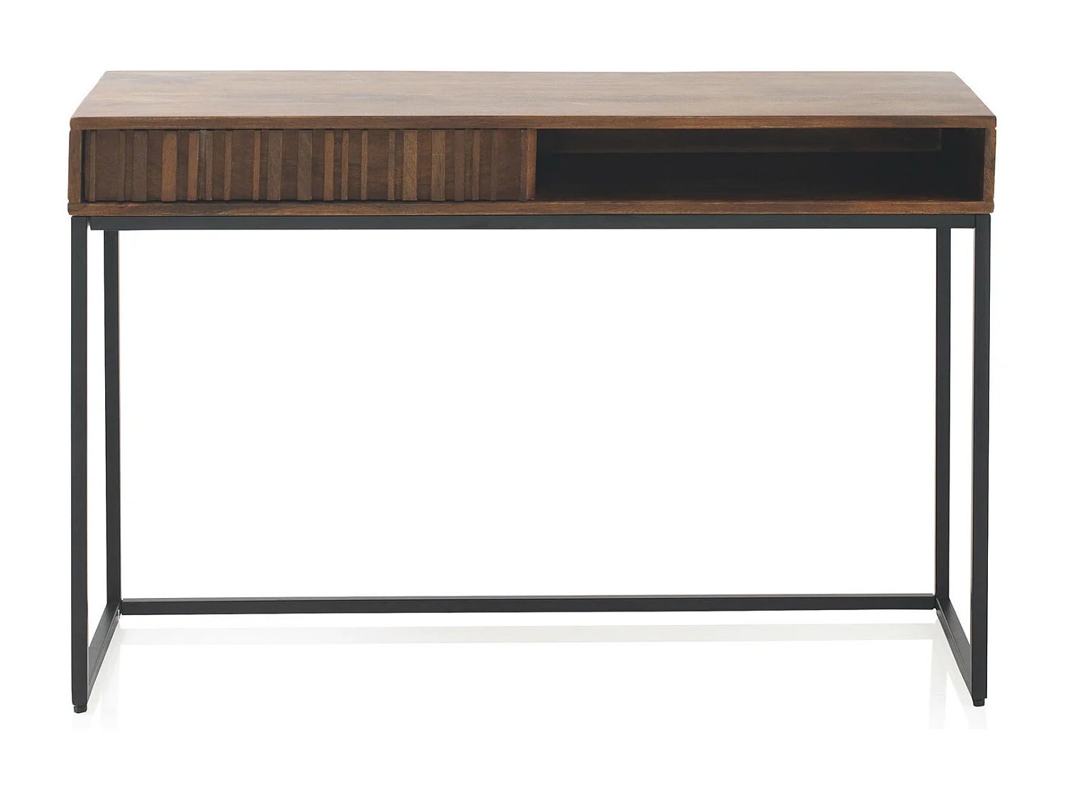 Scrivania con cassetto laminato in legno massiccio di mango