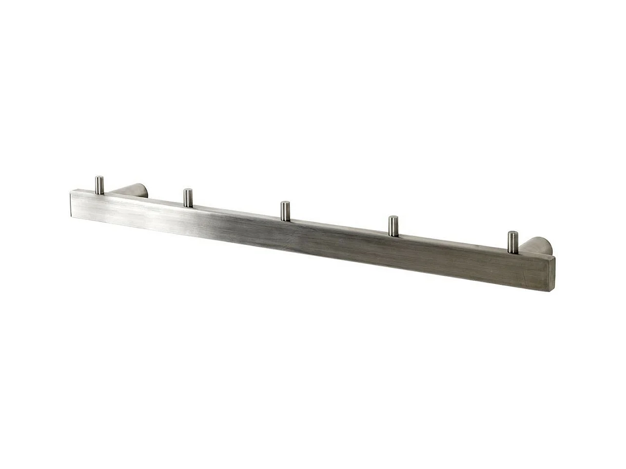 Porte-Serviettes en Inox "5 Crochets" 46cm Argent