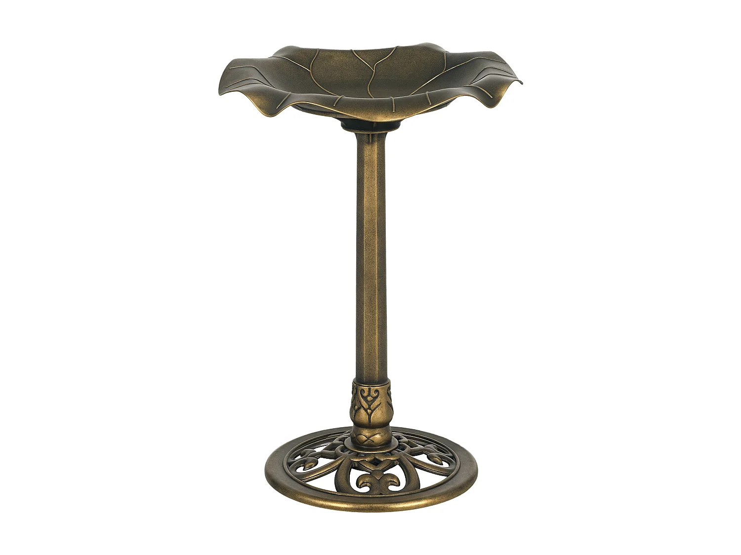 Bain d'oiseaux abreuvoir pour oiseaux mangeoire Ø 50 x 71H cm PP bronze antique