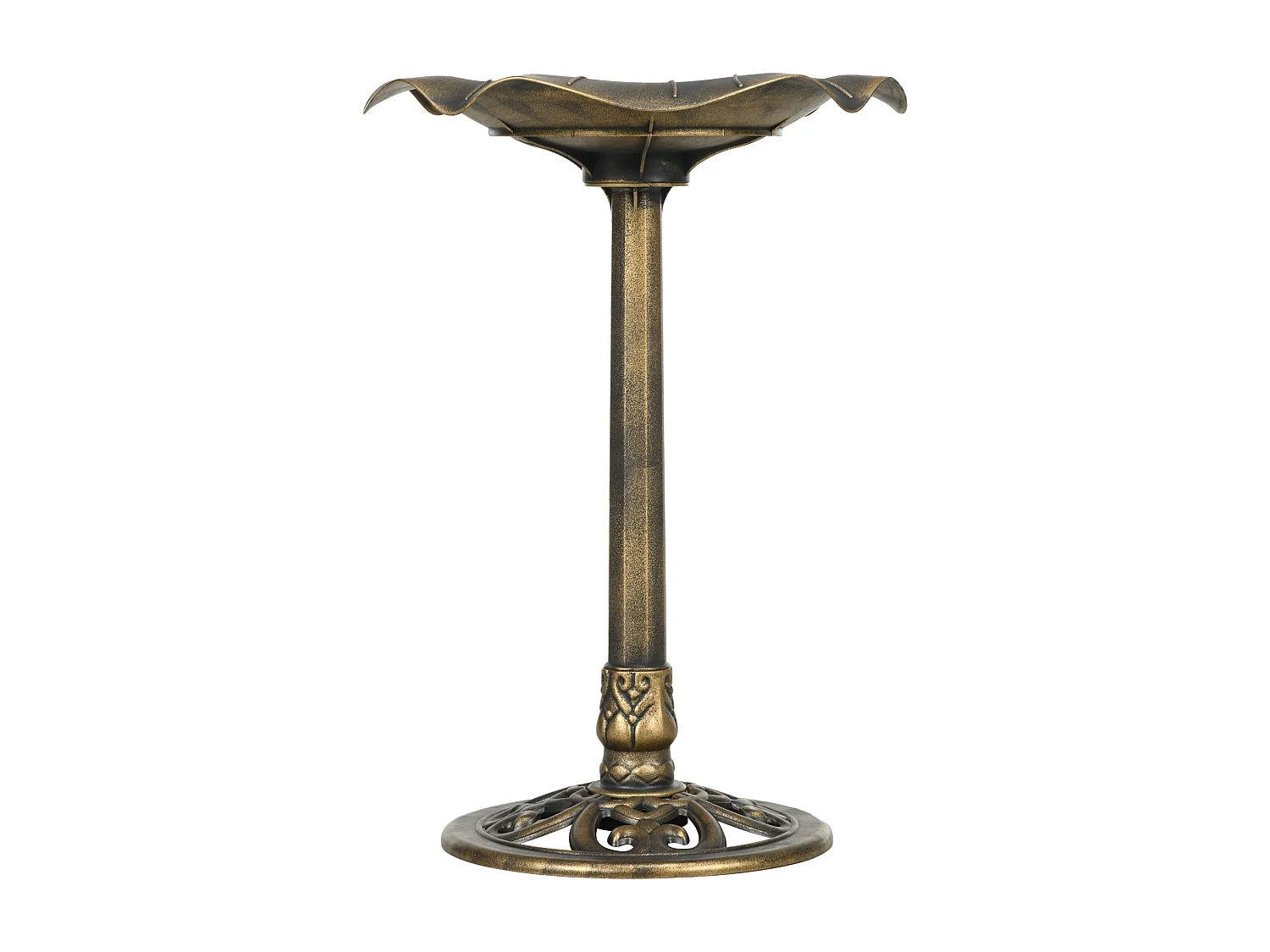 Bain d'oiseaux abreuvoir pour oiseaux mangeoire Ø 50 x 71H cm PP bronze antique