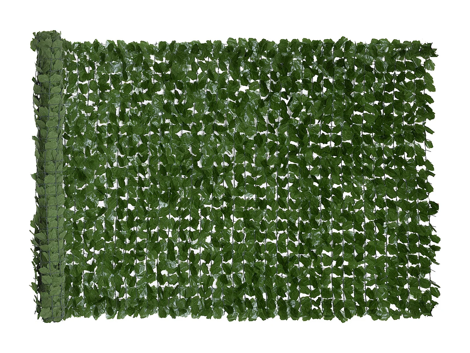 Haie Artificiel lierre Brise-Vue décoration Rouleau 3L x 1,5H m Feuillage réaliste Anti-UV Vert foncé