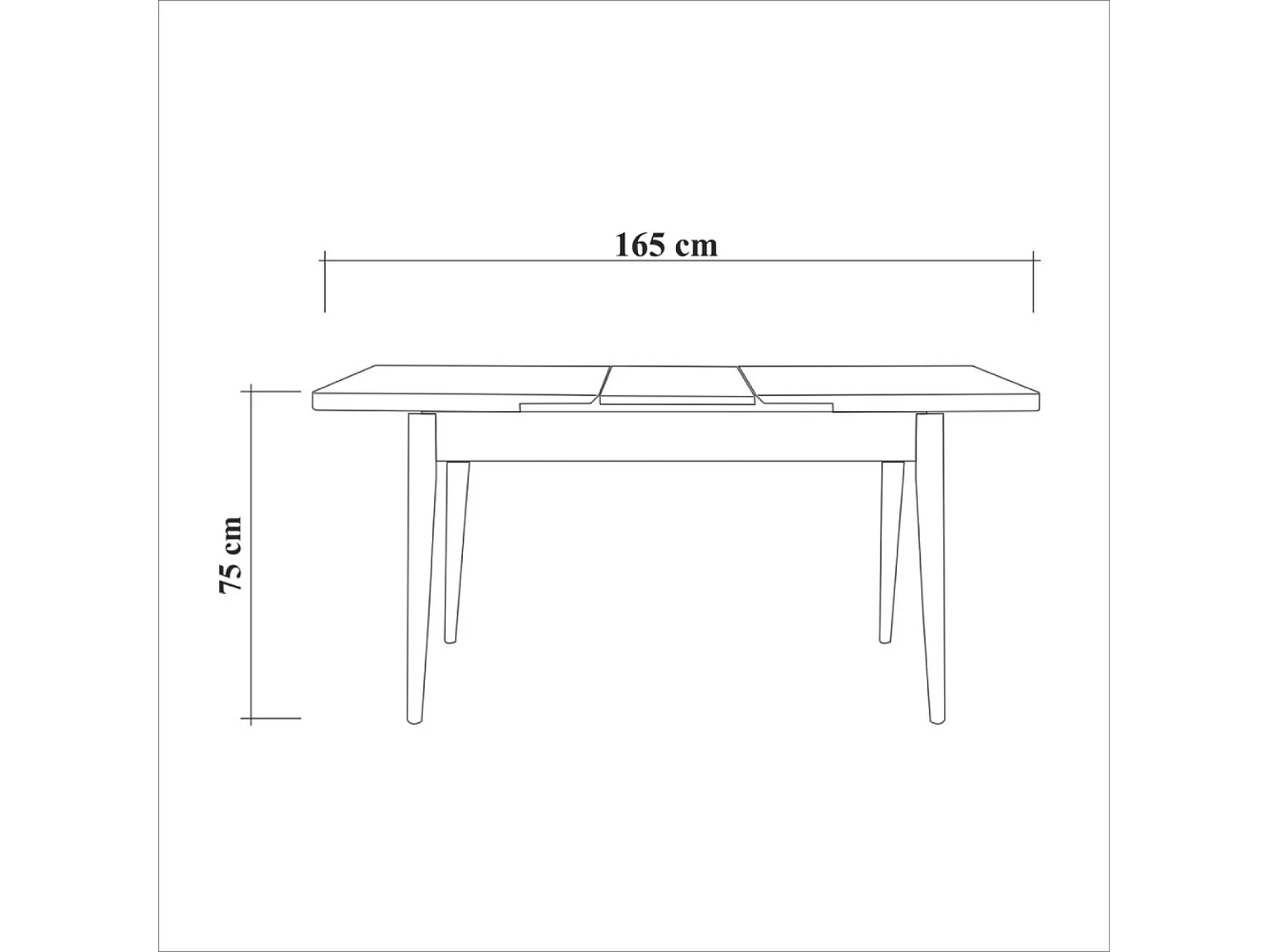 Table extensible en bois max 6 personnes DYNIA