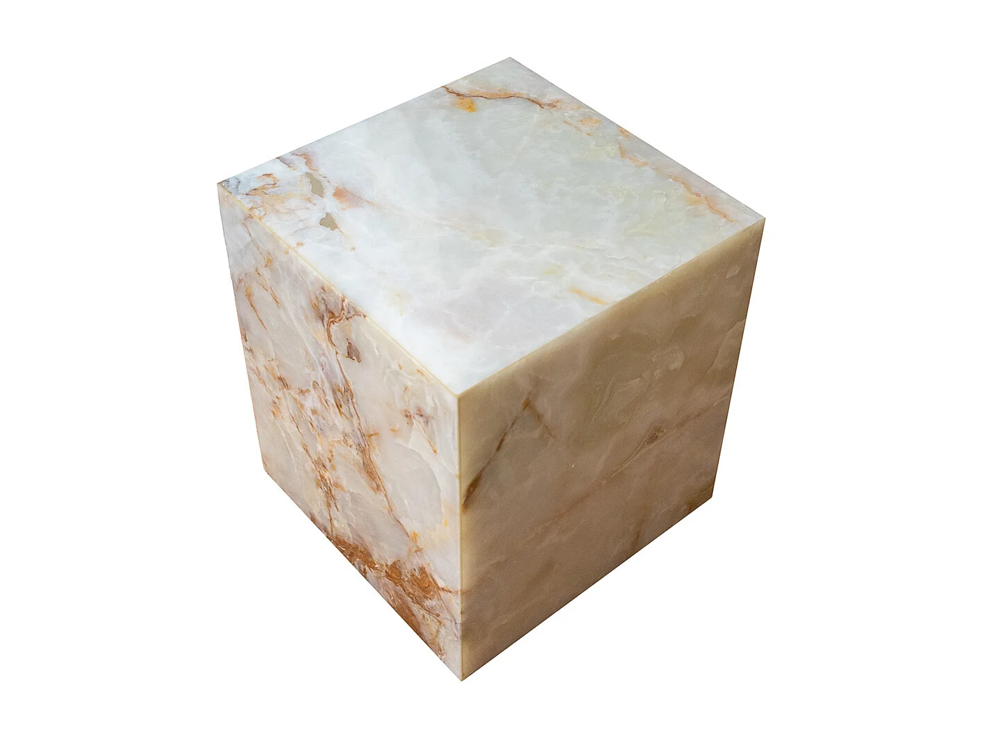 Mesa de centro de mármol dorado con sofisticado ónix verde