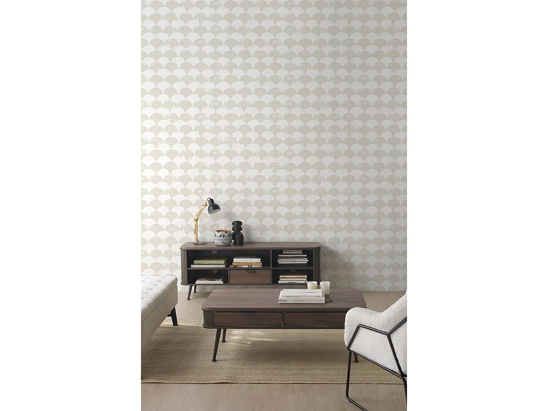 Couchtisch aus Metall mit Platte und 2 Holzschubladen