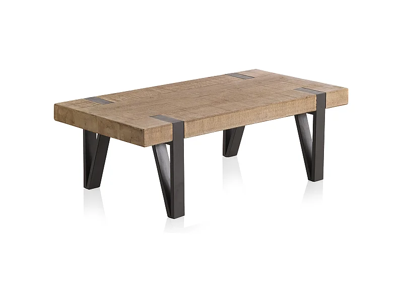 Couchtisch aus Holz mit Metallbeine