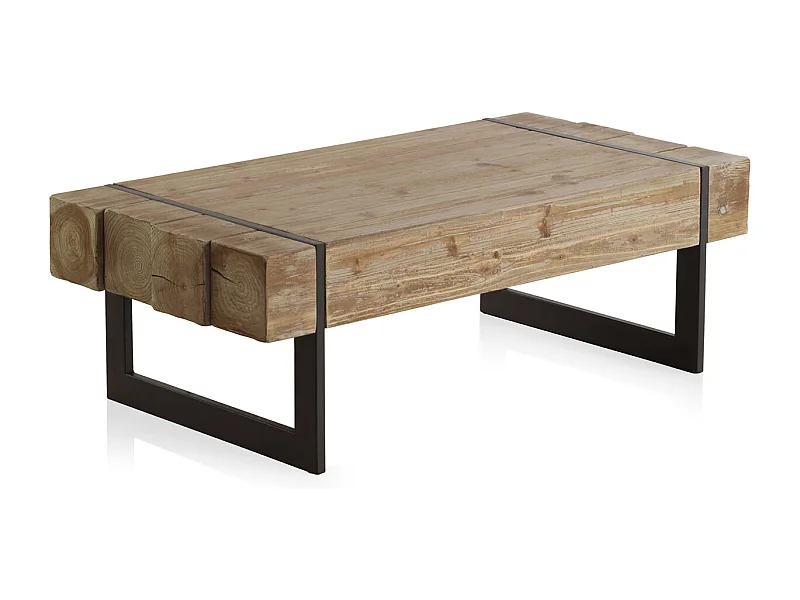 Couchtisch aus Holz mit Metallbeine