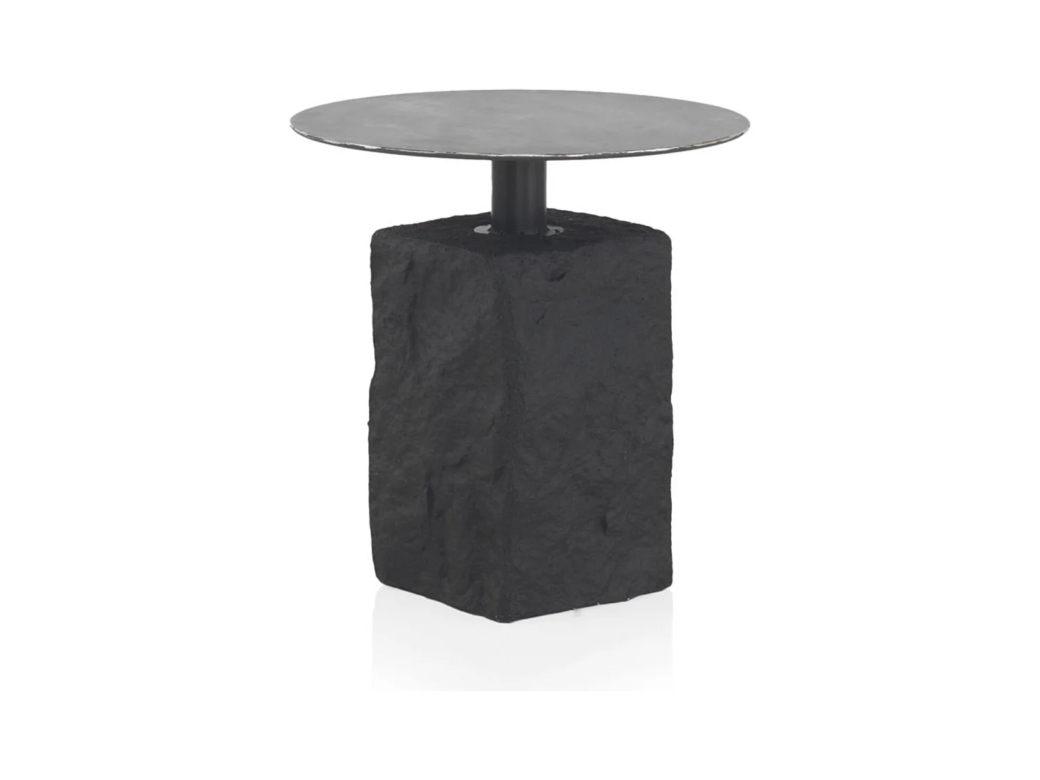 Table d'appoint ronde avec base en poly résine