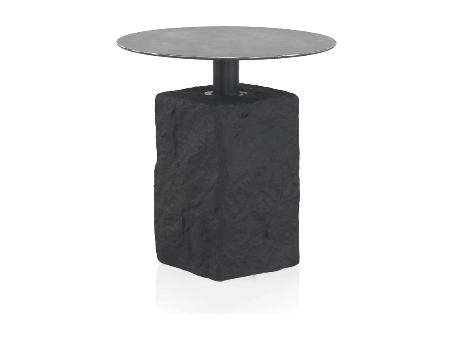 Table d'appoint ronde avec base en poly résine