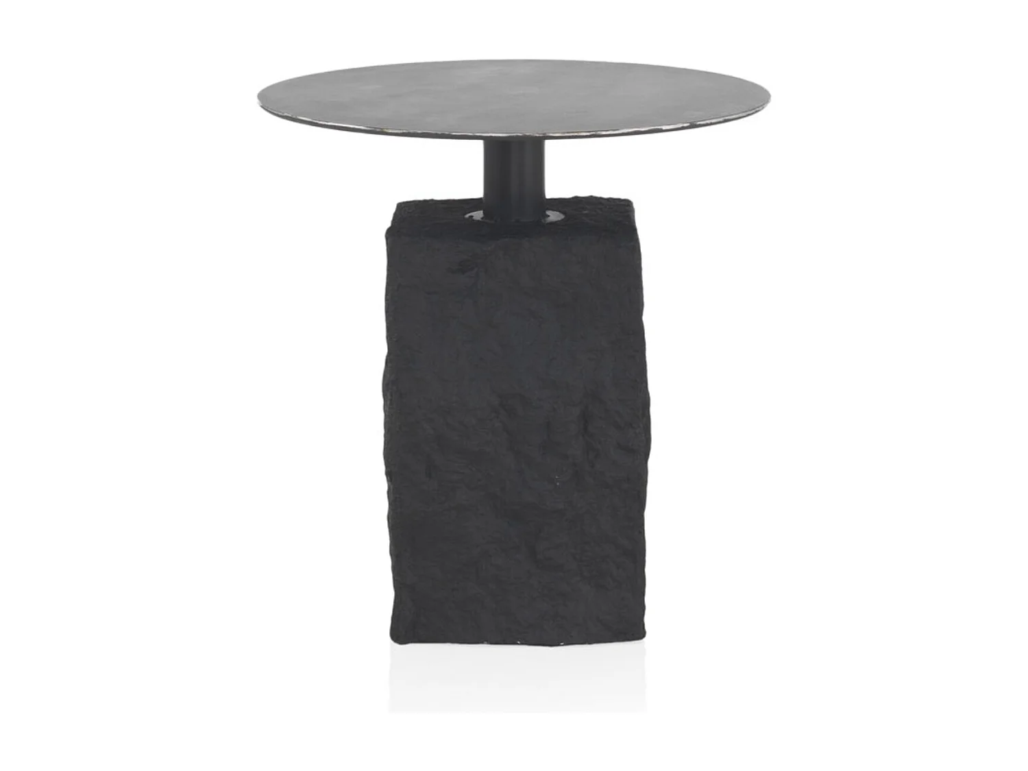 Table d'appoint ronde avec base en poly résine