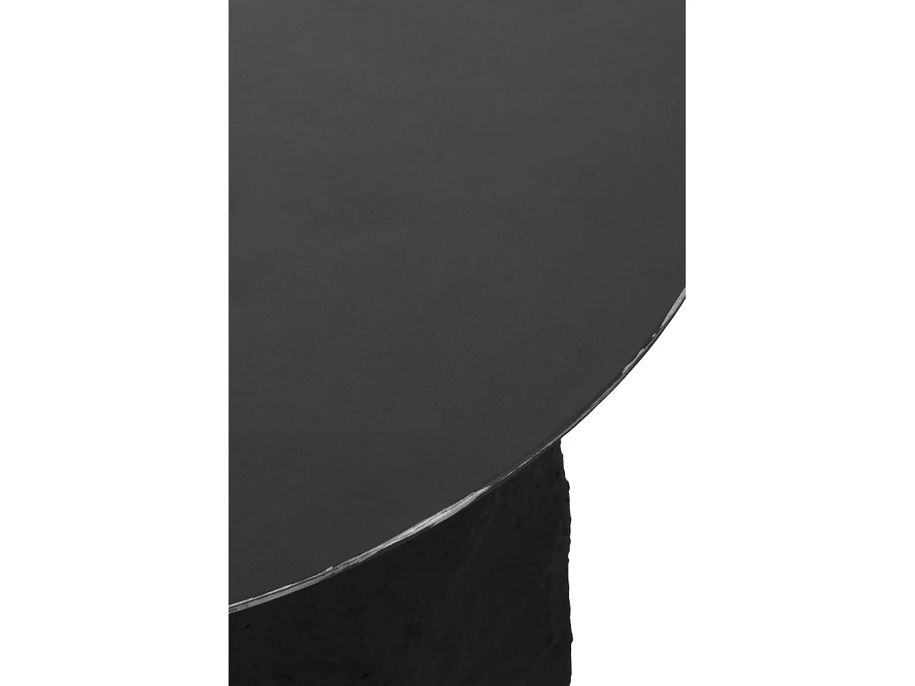 Table d'appoint ronde avec base en poly résine